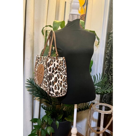 ✺✺ AUTHENTIC TORY BURCH CHETTAH ELLA TOTE  ✺✺ - Picture 7 of 11